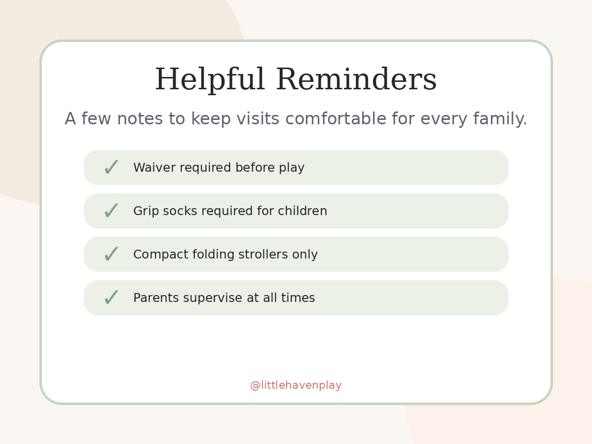 Little Haven helpful reminders